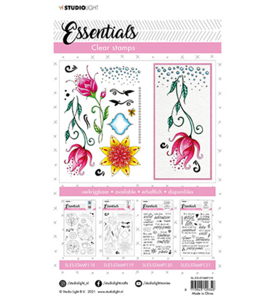 Studio Light Essentials Clear Stamp Quirky Long Flowers (SL-ES-STAMP119) Studio Light Essentials Clear Stamp Quirky Long Flowers (SL-ES-STAMP119)