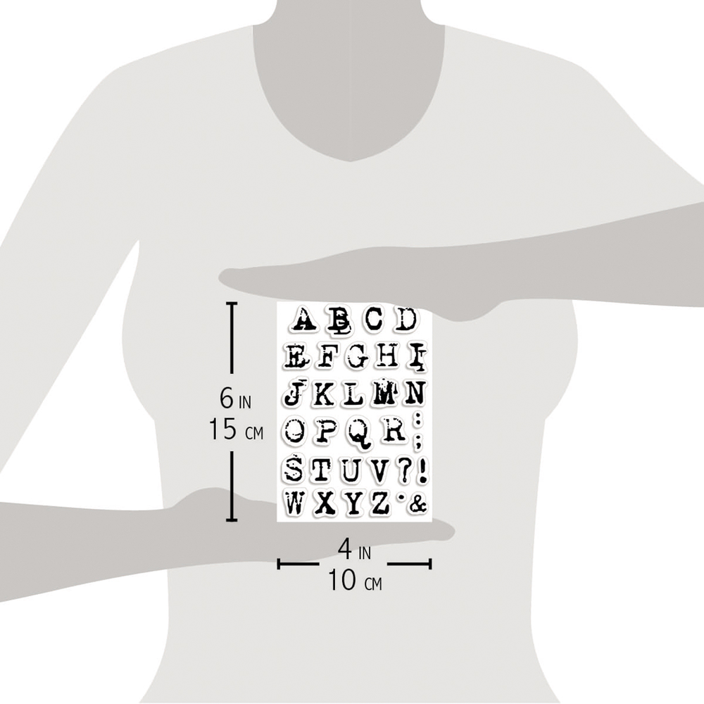 Ciao Bella Papercrafting Reporter Uppercase Alphabet A6 Clear Stamps (PS6003)