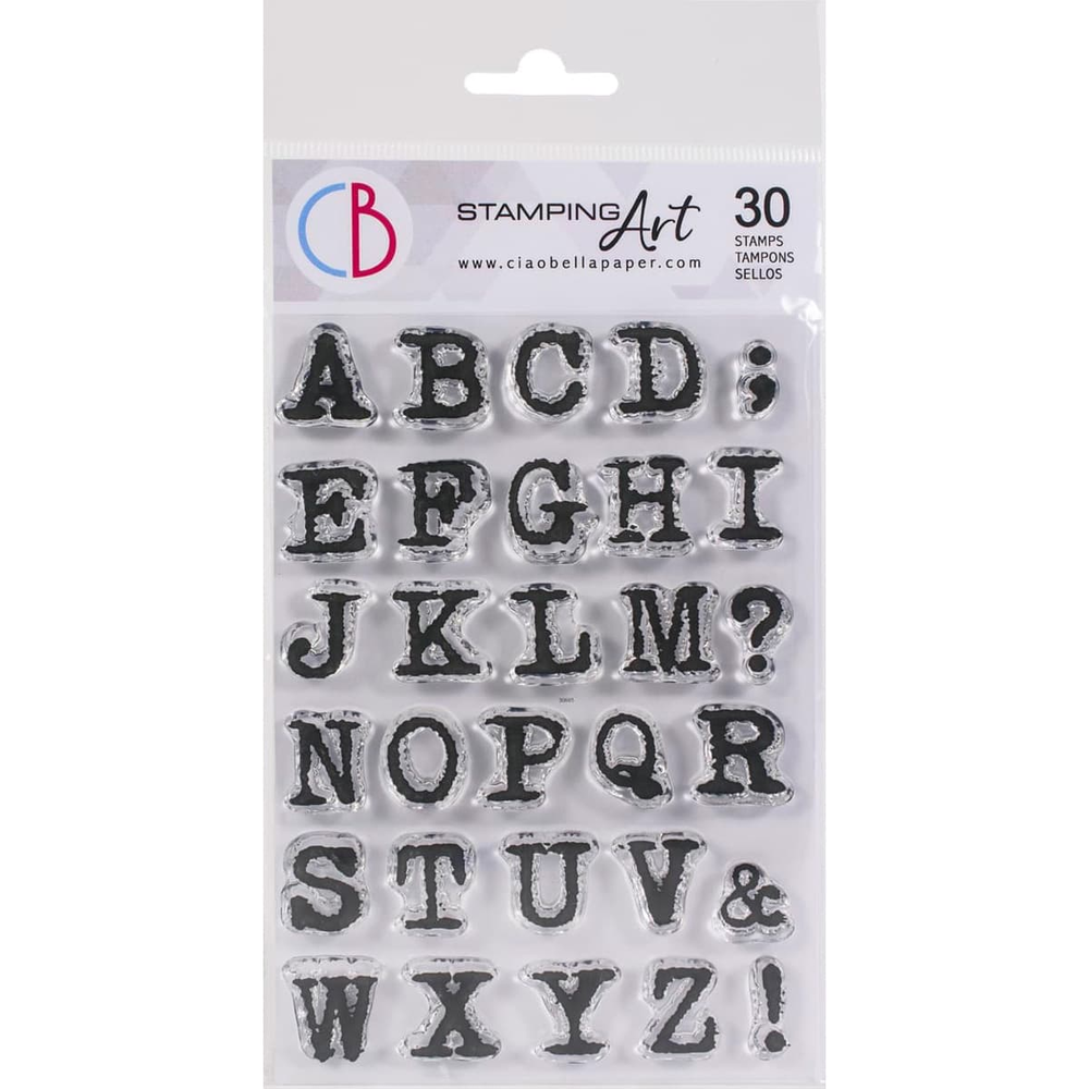 Ciao Bella Papercrafting Remington Uppercase Alphabet A6 Clear Stamps (PS6005)