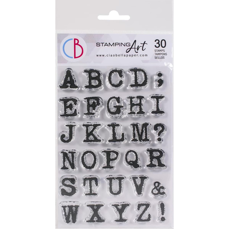 Ciao Bella Papercrafting Remington Uppercase Alphabet A6 Clear Stamps (PS6005)