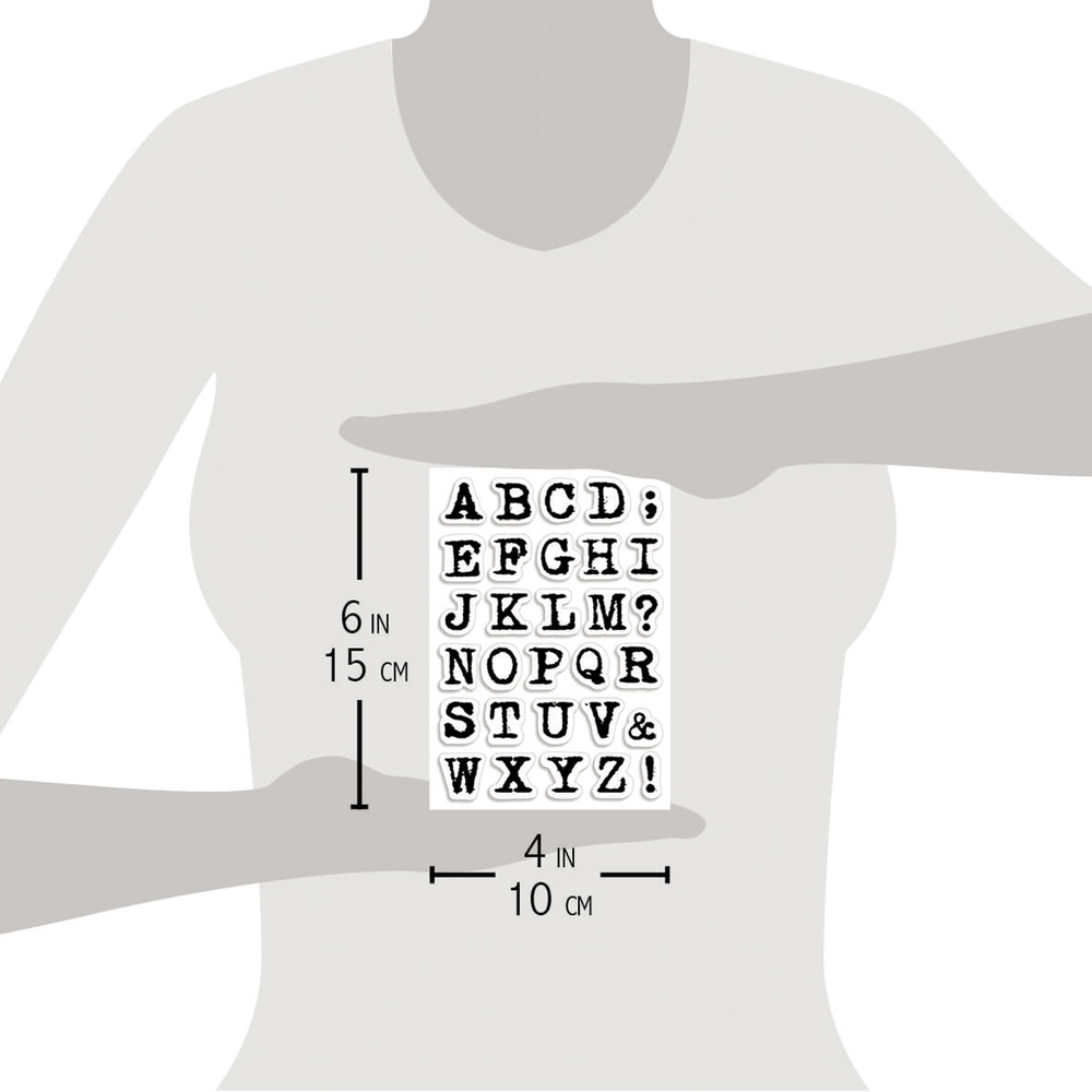 Ciao Bella Papercrafting Remington Uppercase Alphabet A6 Clear Stamps (PS6005)