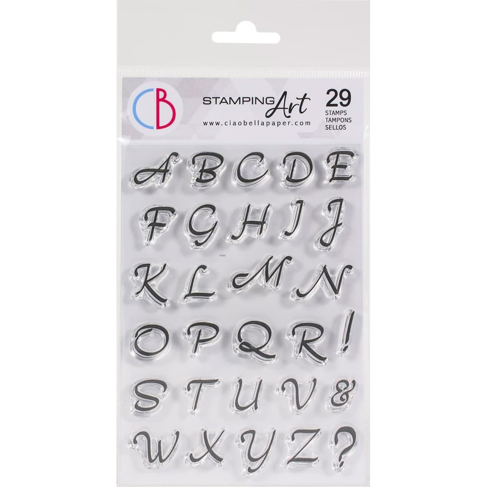 Ciao Bella Papercrafting Moonlight Uppercase Alphabet A6 Clear Stamps (PS6007)