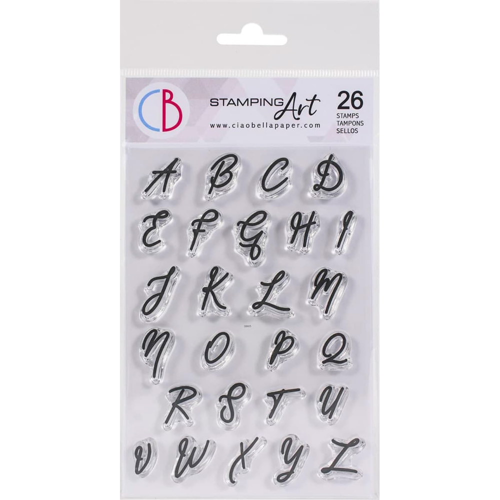 Ciao Bella Papercrafting Muse Uppercase Alphabet A6 Clear Stamps (PS6009)