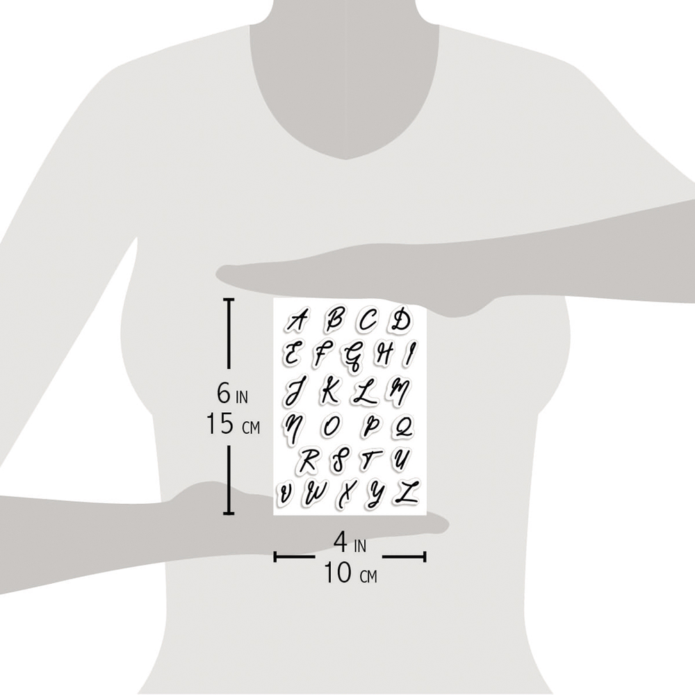 Ciao Bella Papercrafting Muse Uppercase Alphabet A6 Clear Stamps (PS6009)