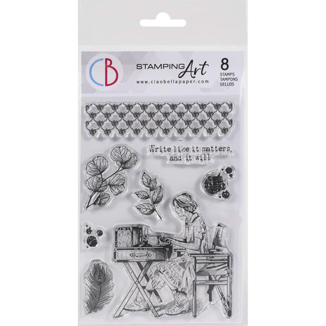 Ciao Bella Papercrafting Write Like It Matters A6 Clear Stamps (PS6019)