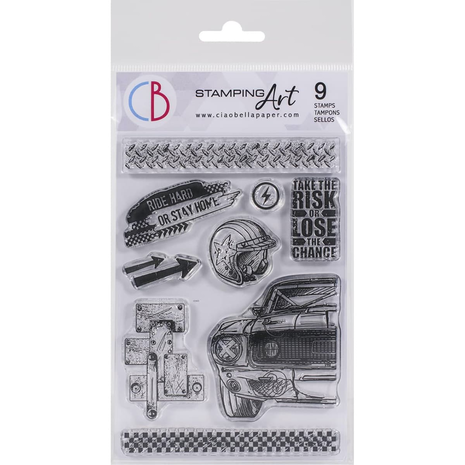 Ciao Bella Papercrafting Ride Hard A6 Clear Stamps (PS6021) Ciao Bella Papercrafting Ride Hard A6 Clear Stamps (PS6021)