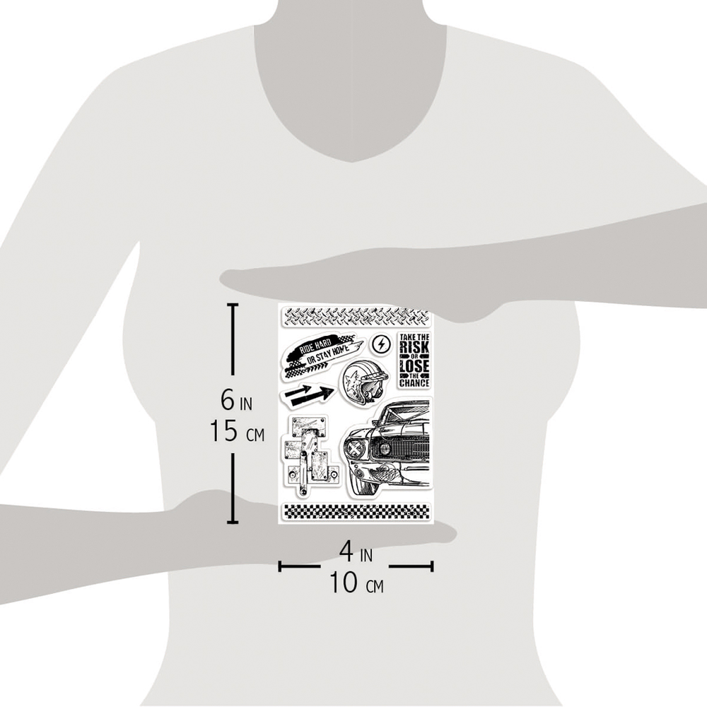 Ciao Bella Papercrafting Ride Hard A6 Clear Stamps (PS6021) Ciao Bella Papercrafting Ride Hard A6 Clear Stamps (PS6021)