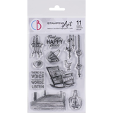 Ciao Bella Papercrafting Find Your Happy Place A6 Clear Stamps (PS6023)