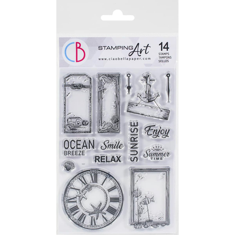 Ciao Bella Papercrafting Coastal Living A6 Clear Stamps (PS6027)