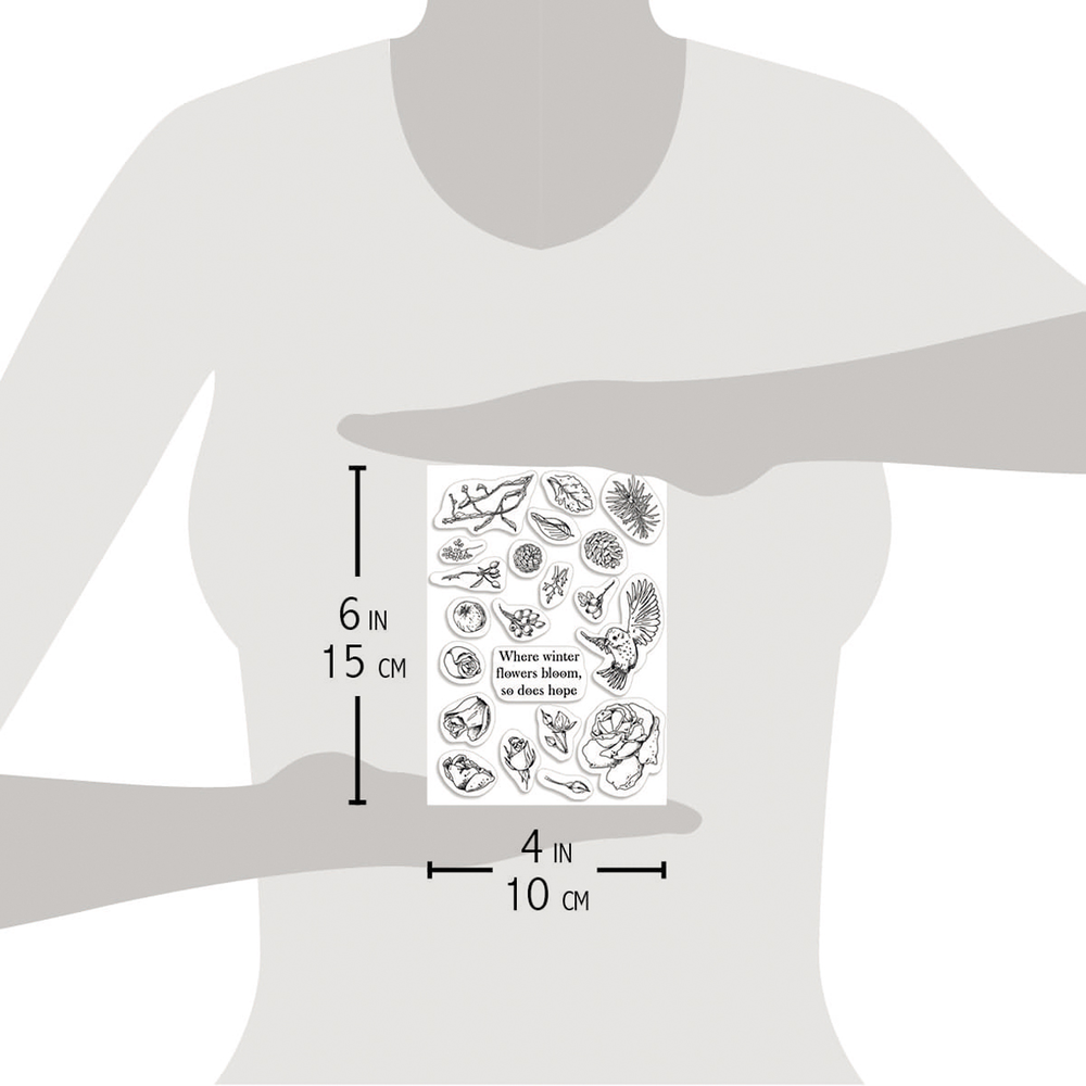 Ciao Bella Papercrafting Frozen Garden A6 Clear Stamps (PS6033)