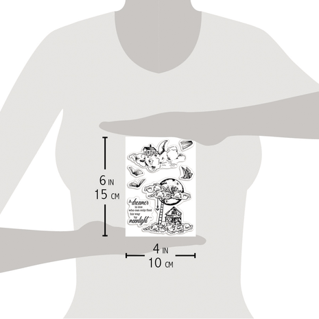 Ciao Bella Papercrafting Moonlight A6 Clear Stamps (PS6039)