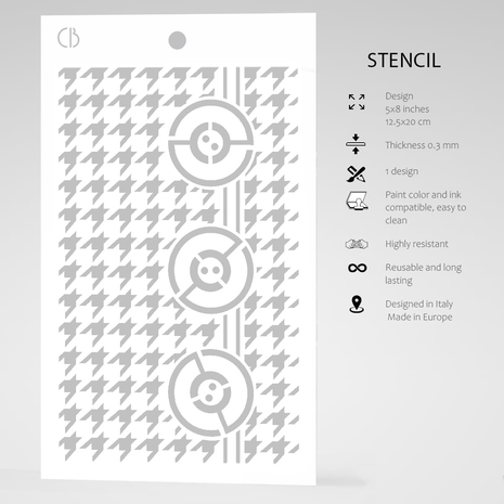 Ciao Bella Papercrafting Pied De Poule Masking Stencil (MS001)