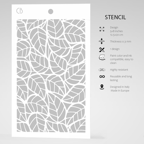 Ciao Bella Papercrafting Leaves Masking Stencil (MS007) Ciao Bella Papercrafting Leaves Masking Stencil (MS007)