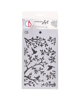 Ciao Bella Papercrafting Three Birds Masking Stencil (MS014) Ciao Bella Papercrafting Three Birds Masking Stencil (MS014)