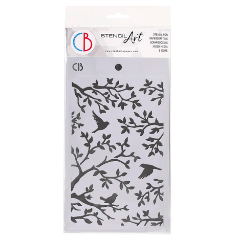 Ciao Bella Papercrafting Three Birds Masking Stencil (MS014) Ciao Bella Papercrafting Three Birds Masking Stencil (MS014)