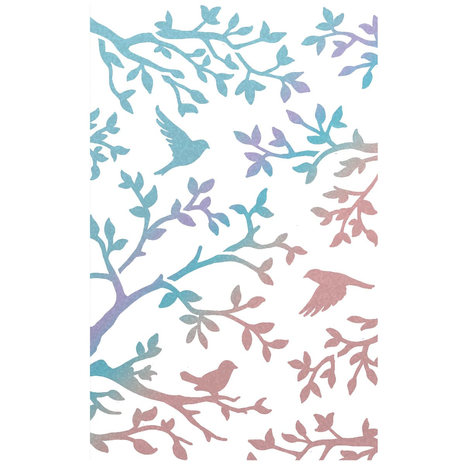 Ciao Bella Papercrafting Three Birds Masking Stencil (MS014) Ciao Bella Papercrafting Three Birds Masking Stencil (MS014)