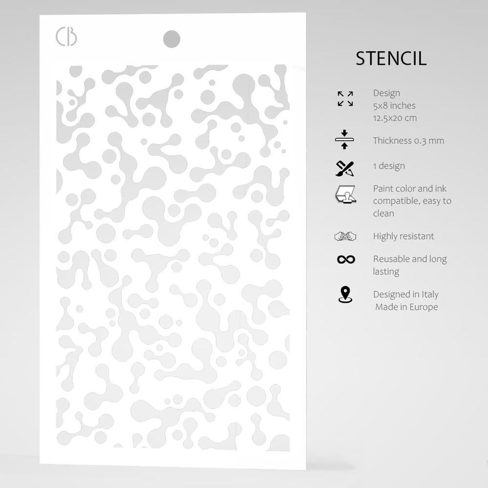 Ciao Bella Papercrafting Abstract Dots Masking Stencil (MS023) Ciao Bella Papercrafting Abstract Dots Masking Stencil (MS023)