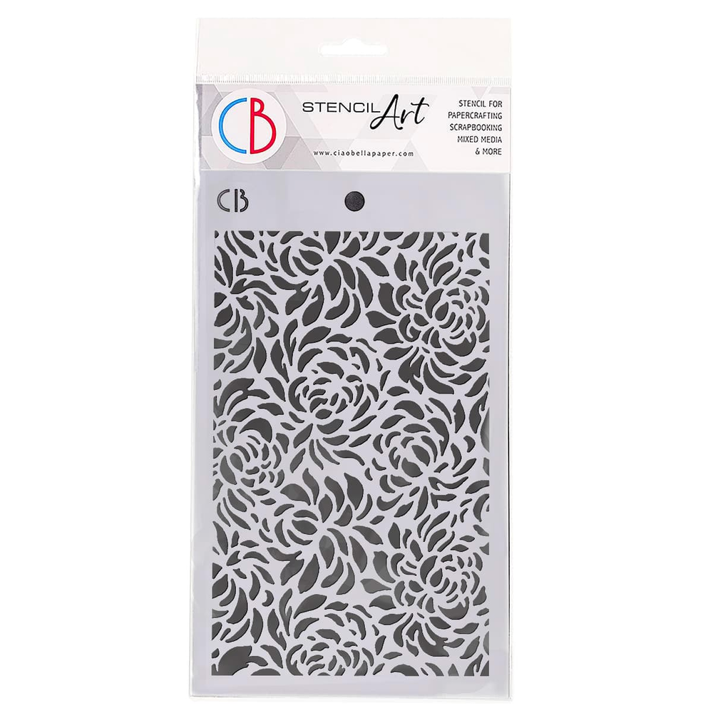 Ciao Bella Papercrafting Floral Masking Stencil (MS033) Ciao Bella Papercrafting Floral Masking Stencil (MS033)