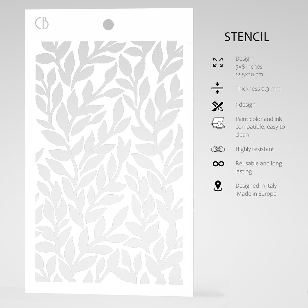 Ciao Bella Papercrafting Ramage Masking Stencil (MS037) Ciao Bella Papercrafting Ramage Masking Stencil (MS037)