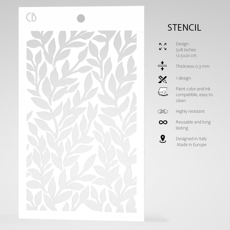 Ciao Bella Papercrafting Ramage Masking Stencil (MS037) Ciao Bella Papercrafting Ramage Masking Stencil (MS037)