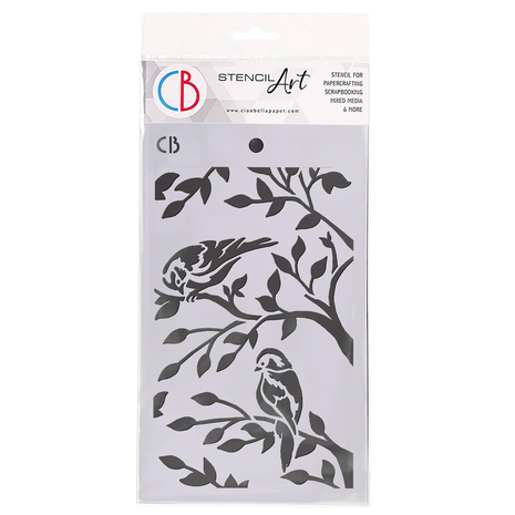 Ciao Bella Papercrafting Two Birds Masking Stencil (MS039) Ciao Bella Papercrafting Two Birds Masking Stencil (MS039)