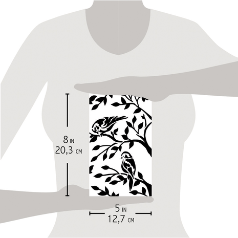 Ciao Bella Papercrafting Two Birds Masking Stencil (MS039) Ciao Bella Papercrafting Two Birds Masking Stencil (MS039)