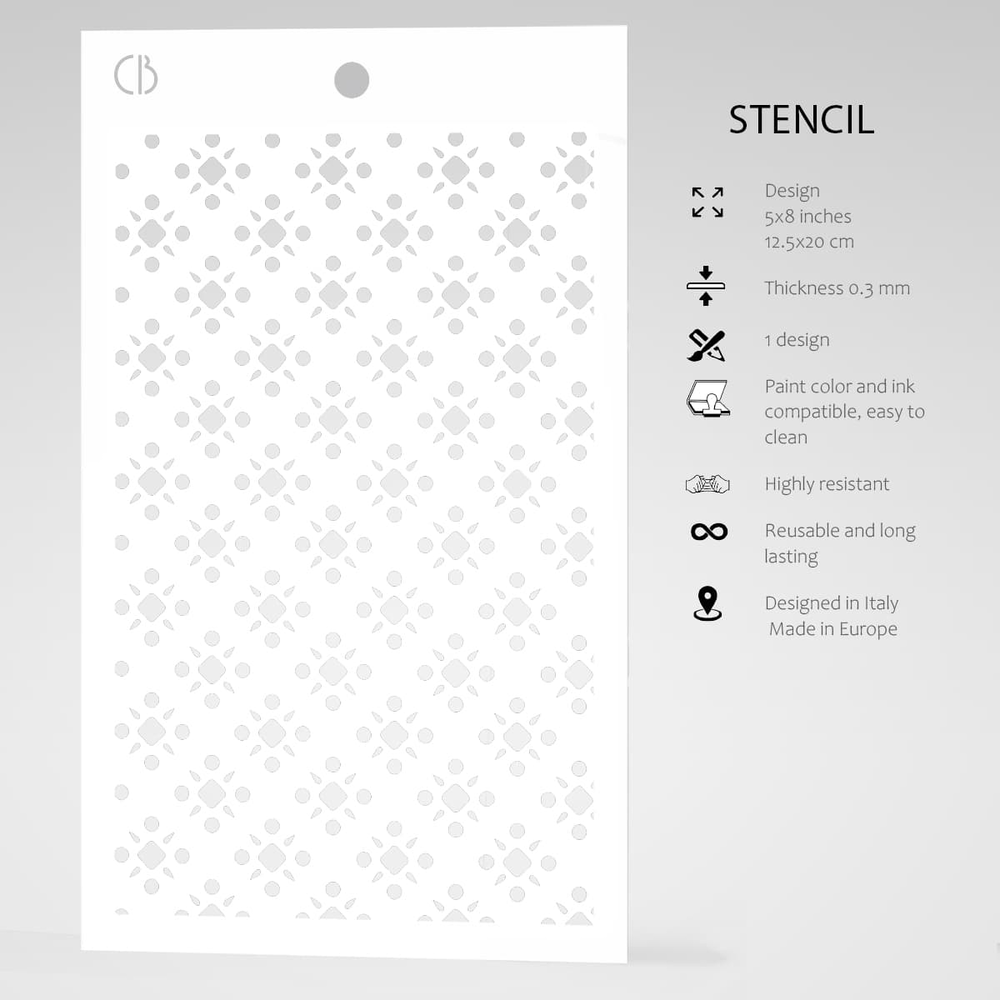 Ciao Bella Papercrafting Sangallo Lace Masking Stencil (MS040) Ciao Bella Papercrafting Sangallo Lace Masking Stencil (MS040)