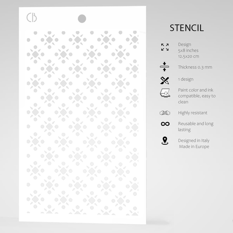 Ciao Bella Papercrafting Sangallo Lace Masking Stencil (MS040) Ciao Bella Papercrafting Sangallo Lace Masking Stencil (MS040)