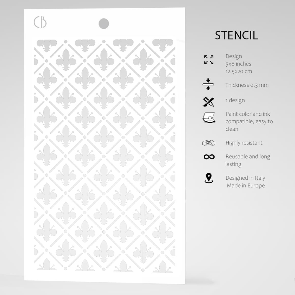 Ciao Bella Papercrafting Florentine Lily Masking Stencil (MS043)