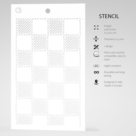 Ciao Bella Papercrafting Wool Fabric Masking Stencil (MS046) Ciao Bella Papercrafting Wool Fabric Masking Stencil (MS046)