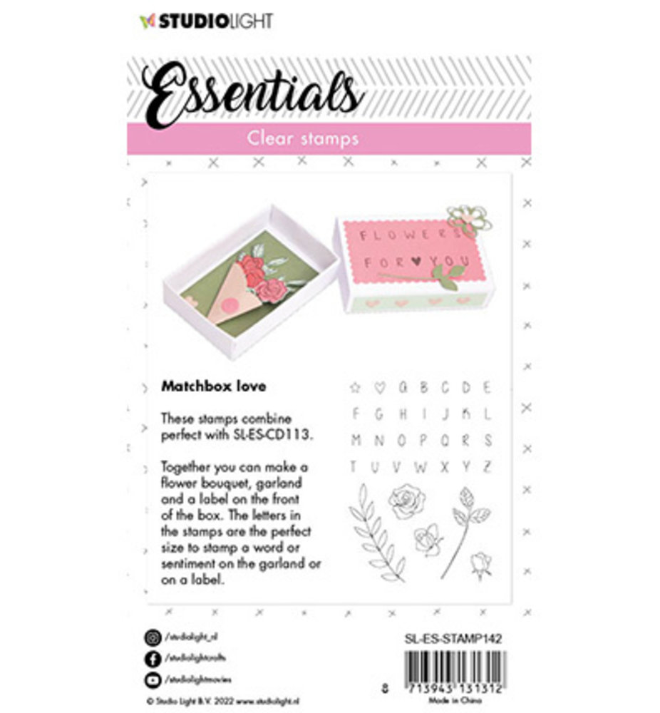Studio Light Essentials Clear Stamps Matchbox Love (SL-ES-STAMP142) Studio Light Essentials Clear Stamps Matchbox Love (SL-ES-STAMP142)