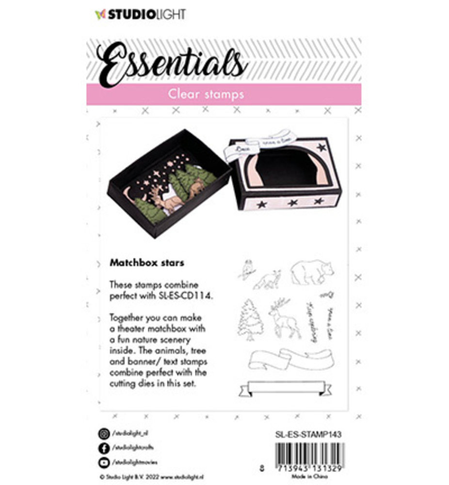 Studio Light Essentials Clear Stamps Matchbox Stars (SL-ES-STAMP143) Studio Light Essentials Clear Stamps Matchbox Stars (SL-ES-STAMP143)