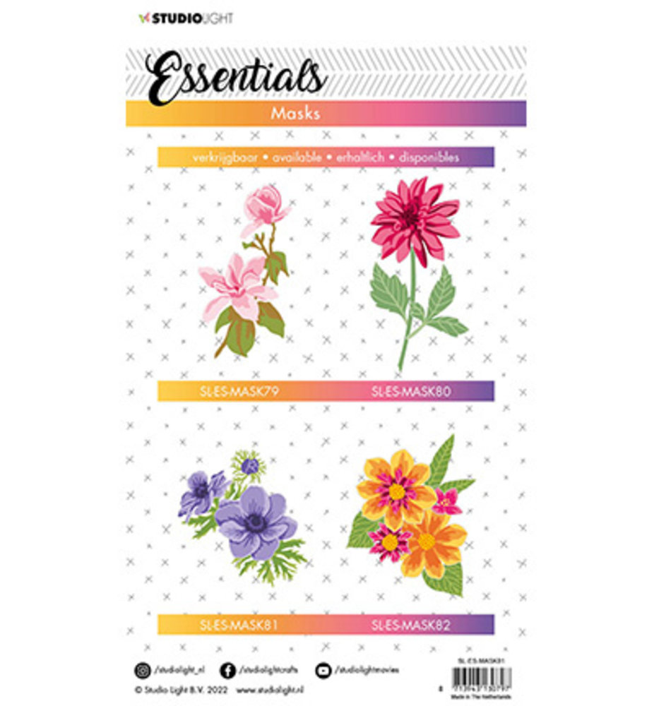 Studio Light Essentials Anemone A5 Masking Stencil (SL-ES-MASK81) Studio Light Essentials Anemone A5 Masking Stencil (SL-ES-MASK81)