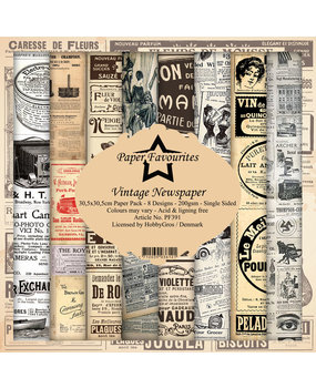 Paper Favourites Vintage Newspaper 12x12 Inch Paper Pack (PF391) Paper Favourites Vintage Newspaper 12x12 Inch Paper Pack (PF391)