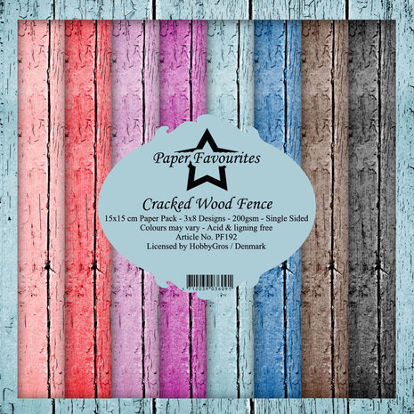 Paper Favourites Cracked Wood Fence 6x6 Inch Paper Pack (PF192)