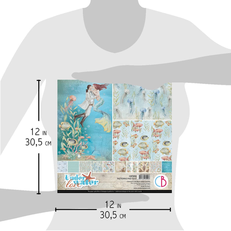 Ciao Bella Papercrafting Underwater Love 12x12 Inch Patterns Pad (CBT050) Ciao Bella Papercrafting Underwater Love 12x12 Inch Patterns Pad (CBT050)