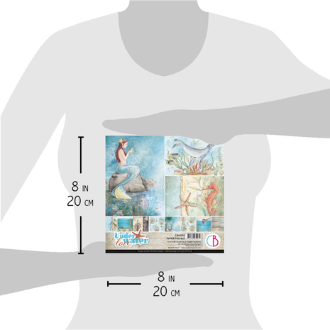 Ciao Bella Papercrafting Underwater Love 8x8 Inch Paper Pad (CBH050) Ciao Bella Papercrafting Underwater Love 8x8 Inch Paper Pad (CBH050)