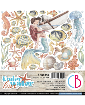 Ciao Bella Papercrafting Underwater Love 6x6 Inch Paper Pad (CBQE050) Ciao Bella Papercrafting Underwater Love 6x6 Inch Paper Pad (CBQE050)