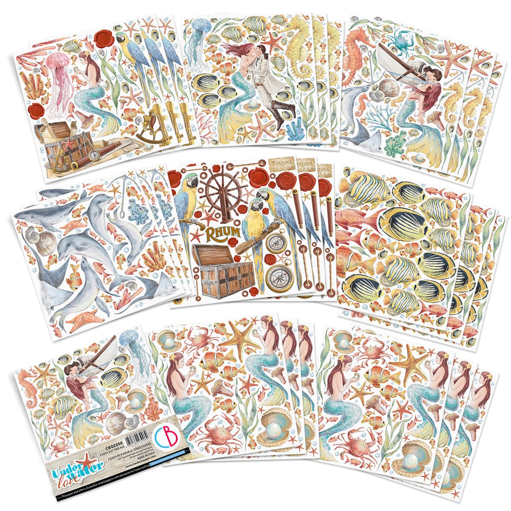 Ciao Bella Papercrafting Underwater Love 6x6 Inch Paper Pad (CBQE050) Ciao Bella Papercrafting Underwater Love 6x6 Inch Paper Pad (CBQE050)