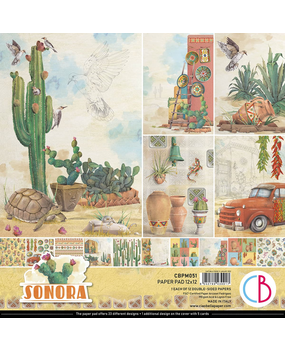 Ciao Bella Papercrafting Sonora 12x12 Inch Paper Pad (CBPM051) Ciao Bella Papercrafting Sonora 12x12 Inch Paper Pad (CBPM051)
