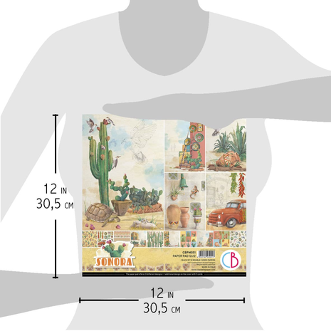 Ciao Bella Papercrafting Sonora 12x12 Inch Paper Pad (CBPM051) Ciao Bella Papercrafting Sonora 12x12 Inch Paper Pad (CBPM051)