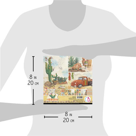 Ciao Bella Papercrafting Sonora 8x8 Inch Paper Pad (CBH051)