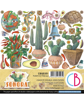 Ciao Bella Papercrafting Sonora 6x6 Inch Paper Pad (CBQE051) Ciao Bella Papercrafting Sonora 6x6 Inch Paper Pad (CBQE051)