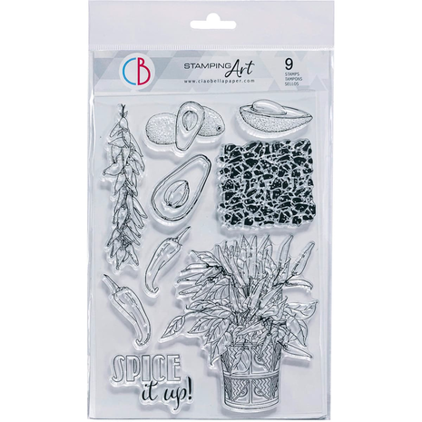 Ciao Bella Papercrafting Spice it Up! A5 Clear Stamps (PS8035) Ciao Bella Papercrafting Spice it Up! A5 Clear Stamps (PS8035)
