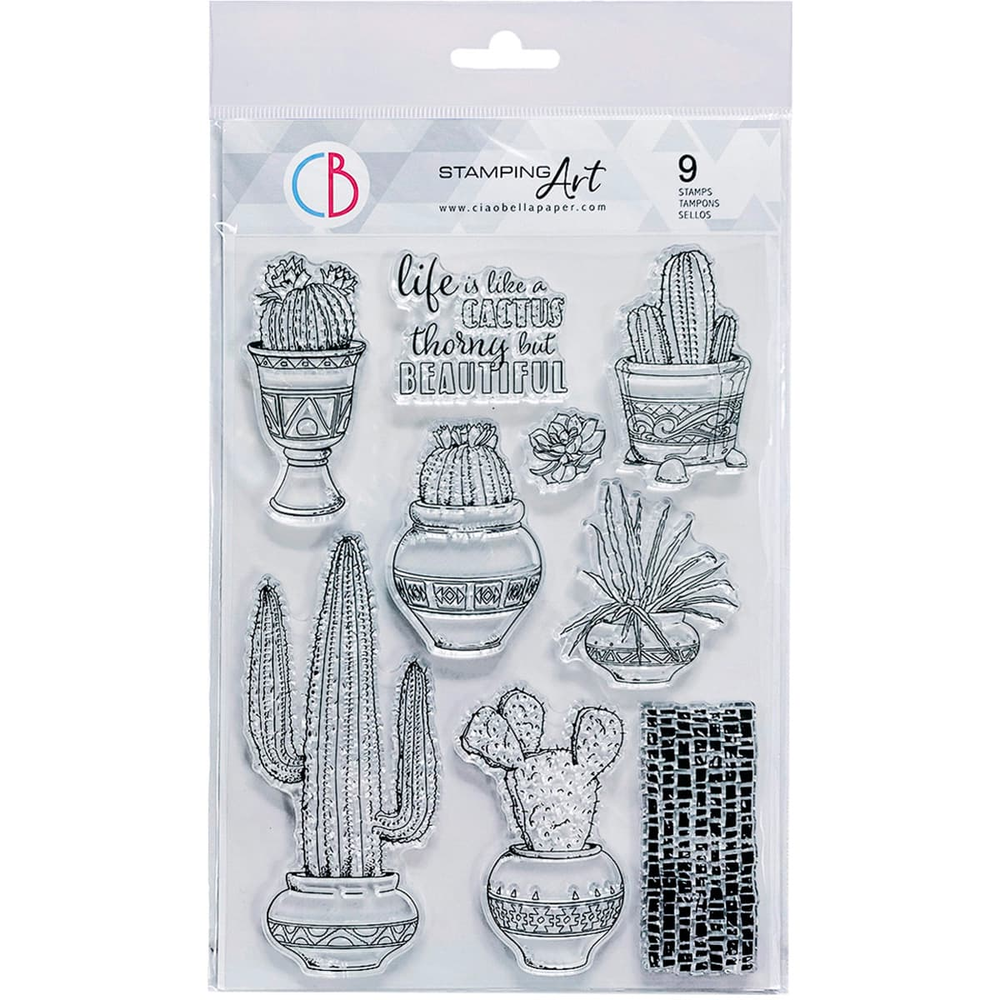Ciao Bella Papercrafting Life is like a Cactus A5 Clear Stamps (PS8036)