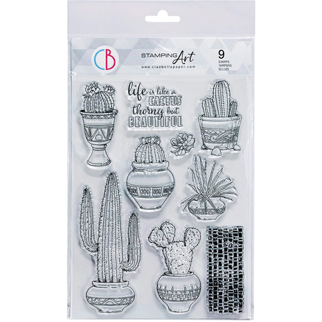 Ciao Bella Papercrafting Life is like a Cactus A5 Clear Stamps (PS8036)