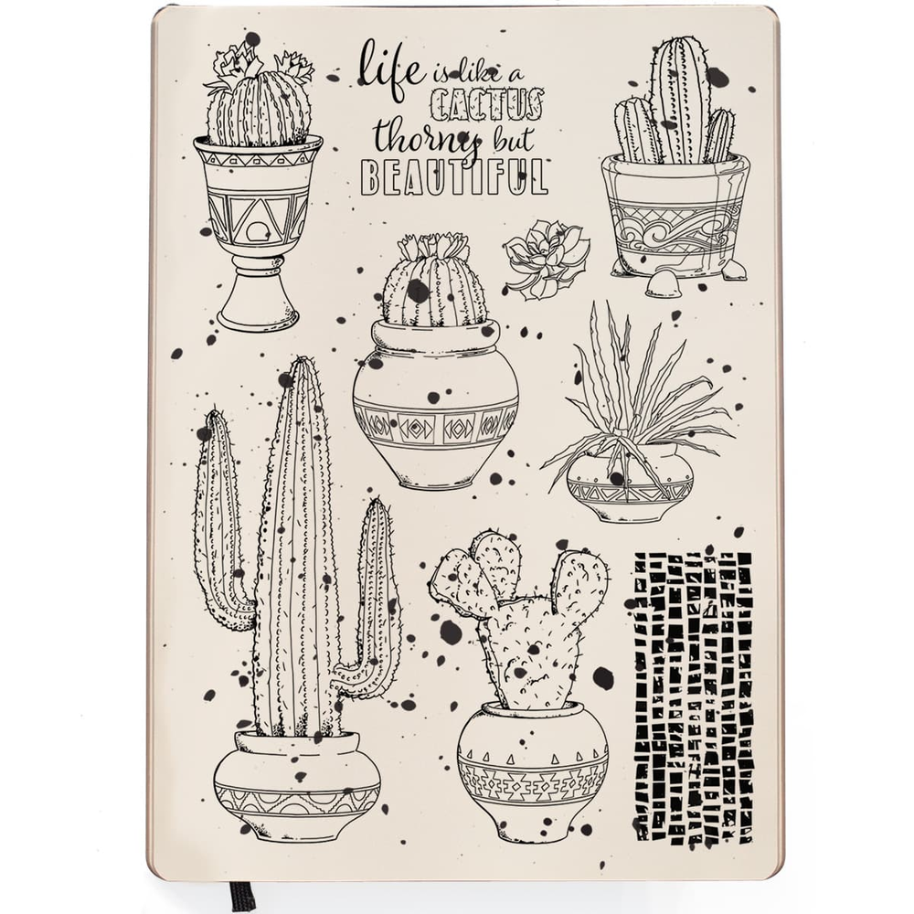 Ciao Bella Papercrafting Life is like a Cactus A5 Clear Stamps (PS8036)