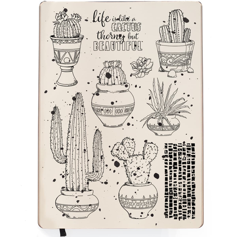 Ciao Bella Papercrafting Life is like a Cactus A5 Clear Stamps (PS8036)