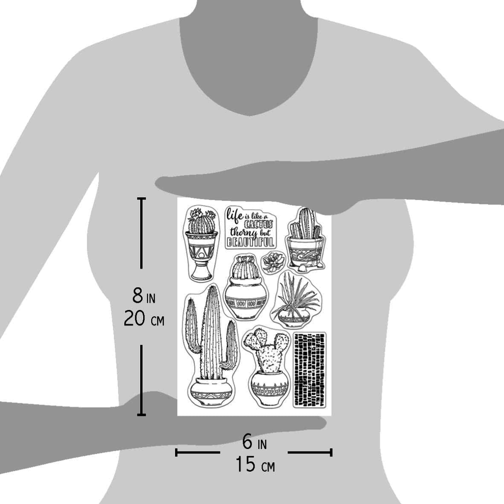 Ciao Bella Papercrafting Life is like a Cactus A5 Clear Stamps (PS8036)