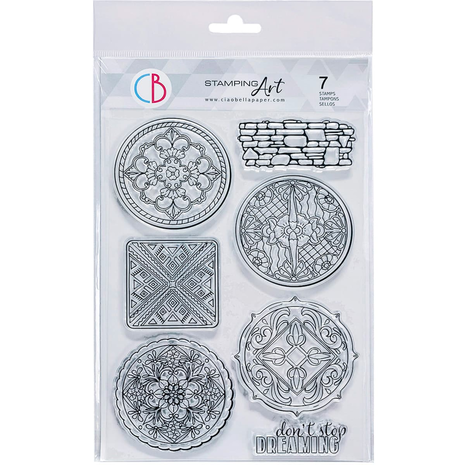 Ciao Bella Papercrafting Talaveras A5 Clear Stamps (PS8037)